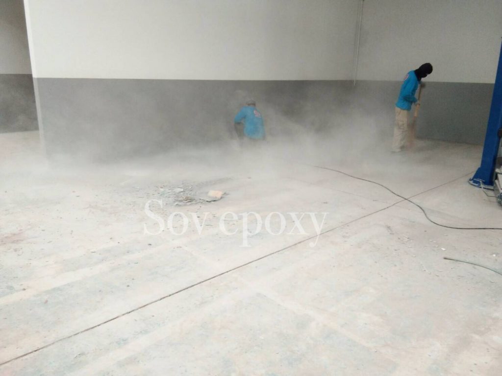 เคลือบพื้น Epoxy โชว์รูมรถฟอร์ด จ.สุราษฏร์ธานี 9