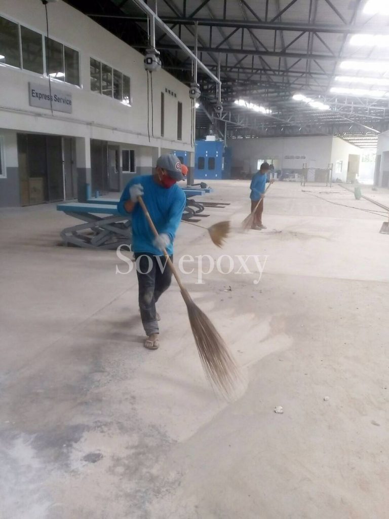 เคลือบพื้น Epoxy โชว์รูมรถฟอร์ด จ.สุราษฏร์ธานี 5