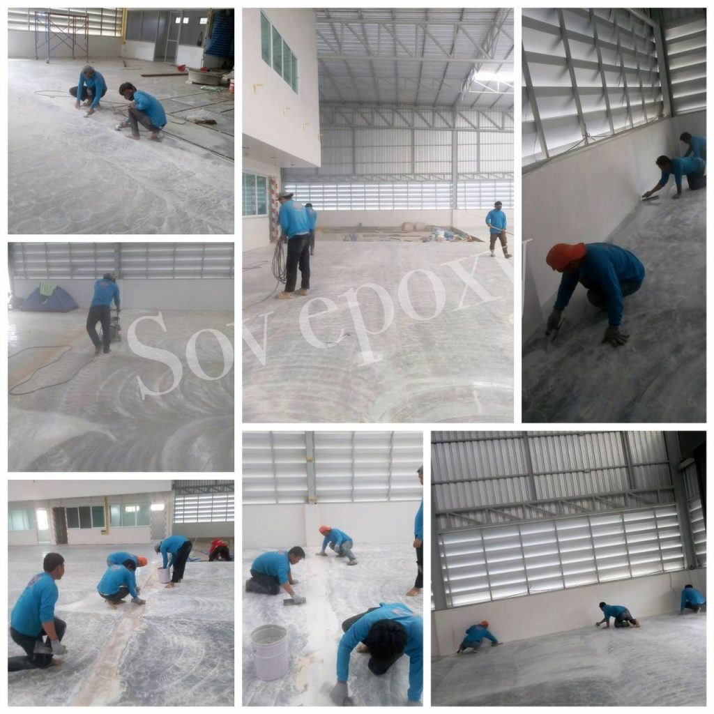 เคลือบพื้น Epoxy โชว์รูมรถ ฮอนด้า แปดริ้ว 20