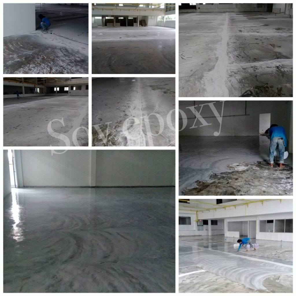 เคลือบพื้น Epoxy โชว์รูมรถ ฮอนด้า แปดริ้ว 17