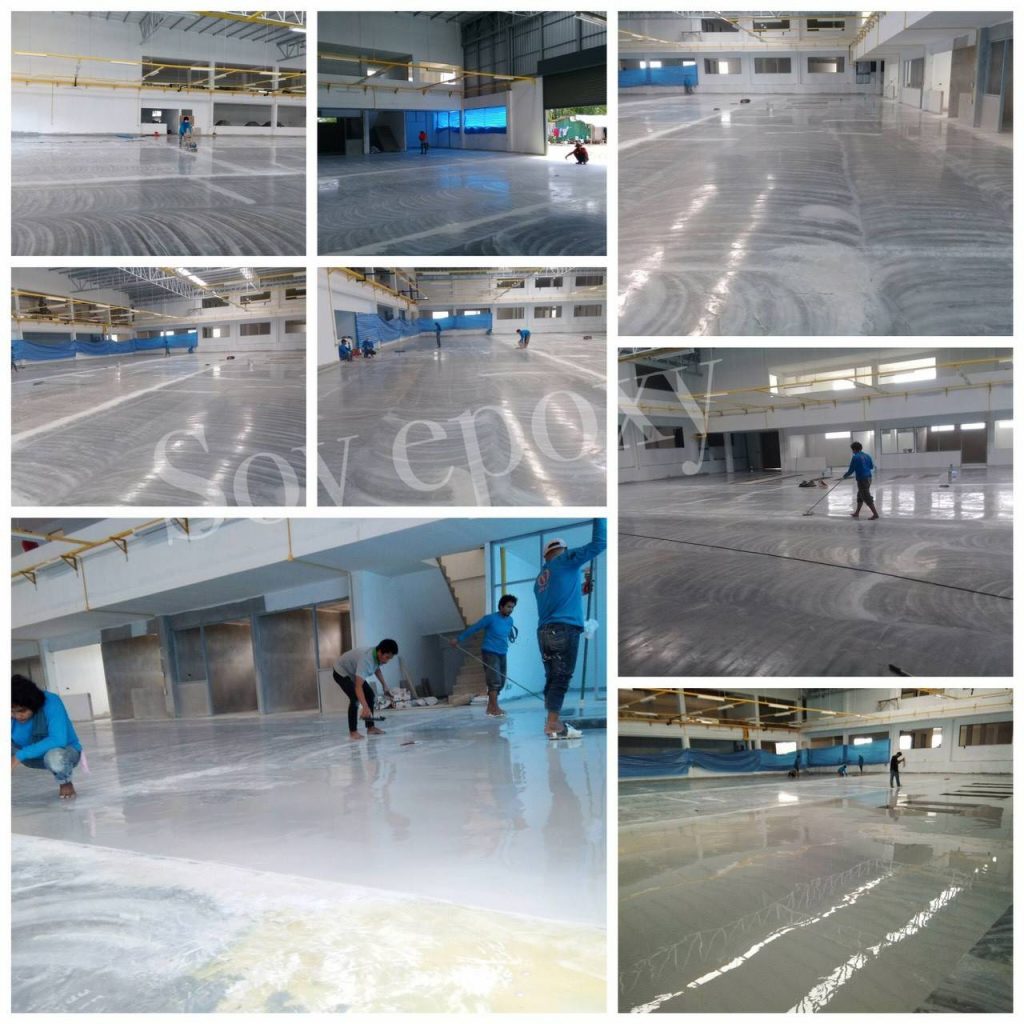 เคลือบพื้น Epoxy โชว์รูมรถ ฮอนด้า แปดริ้ว 16