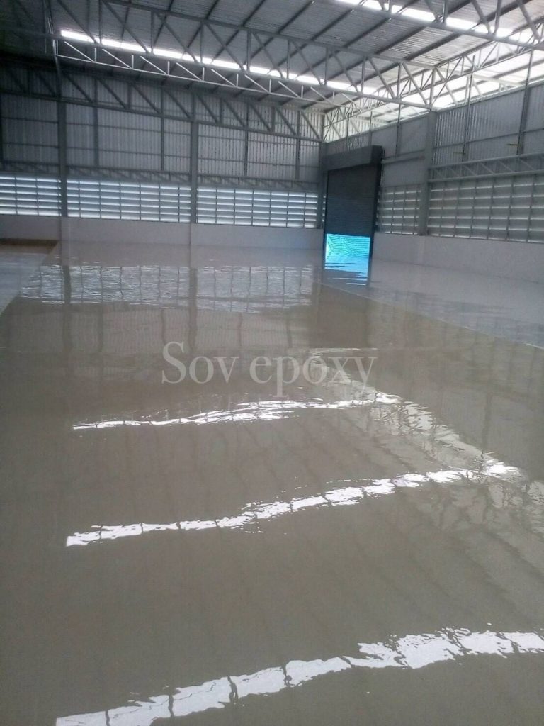 เคลือบพื้น Epoxy โชว์รูมรถ ฮอนด้า แปดริ้ว 14