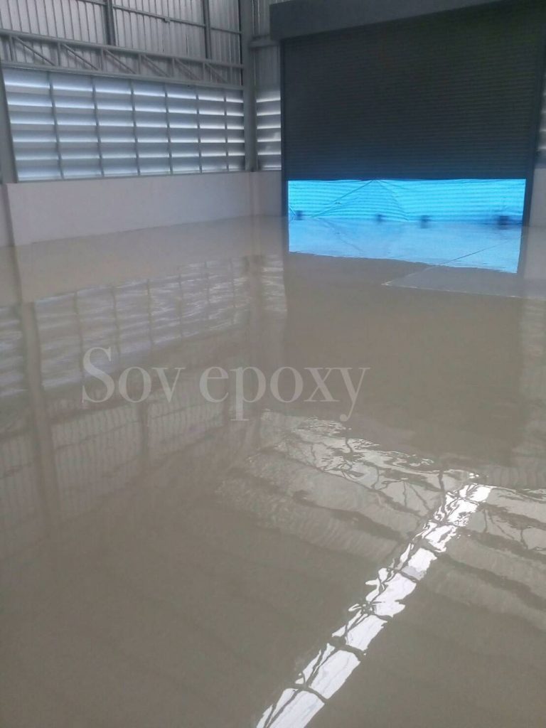 เคลือบพื้น Epoxy โชว์รูมรถ ฮอนด้า แปดริ้ว 13