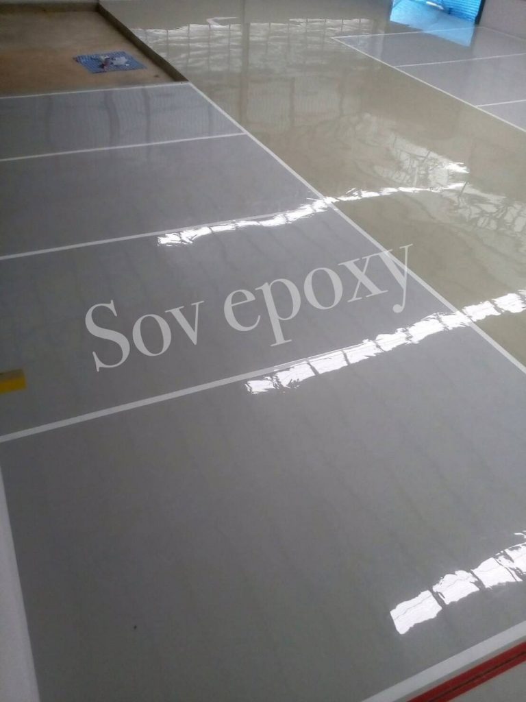 เคลือบพื้น Epoxy โชว์รูมรถ ฮอนด้า แปดริ้ว 8