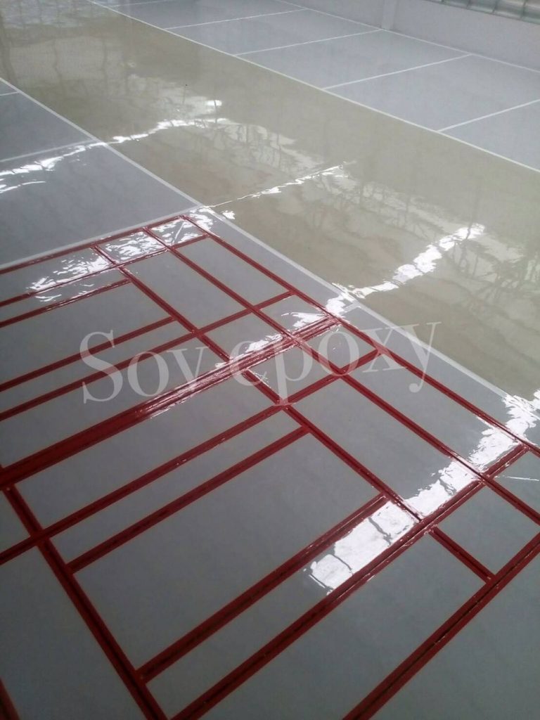 เคลือบพื้น Epoxy โชว์รูมรถ ฮอนด้า แปดริ้ว 5