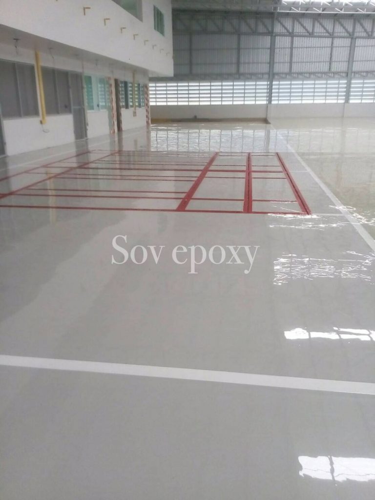เคลือบพื้น Epoxy โชว์รูมรถ ฮอนด้า แปดริ้ว 3
