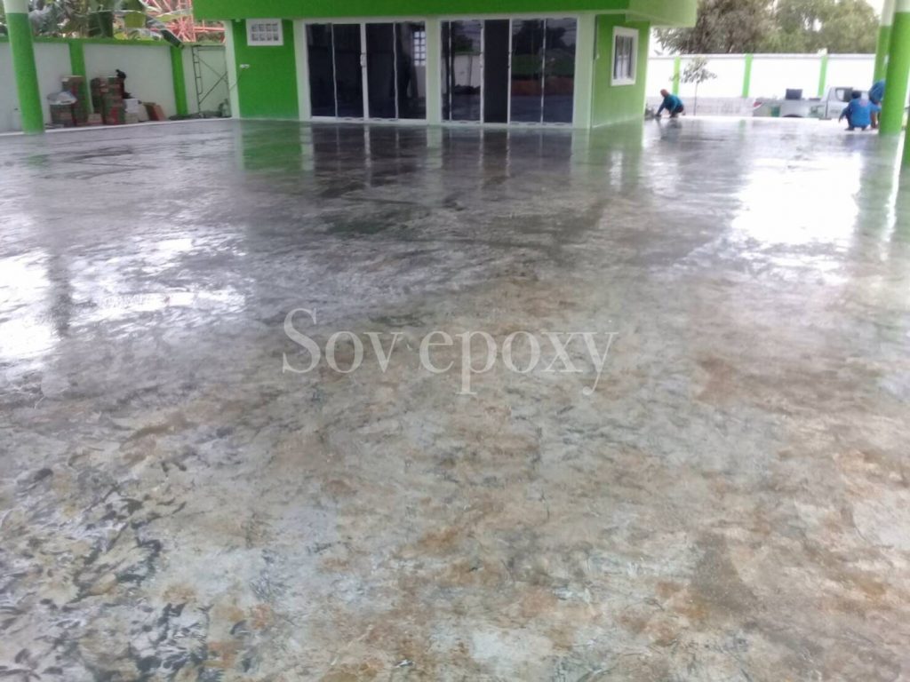 เคลือบพื้น Epoxy Self-leveling โชว์รูมรถมือสองหาดใหญ่ 2