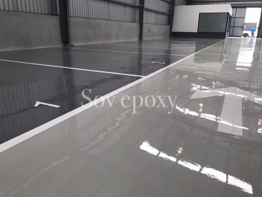 เคลือบพื้น Epoxy โชว์รูมรถมาสด้า จ.ชลบุรี 6