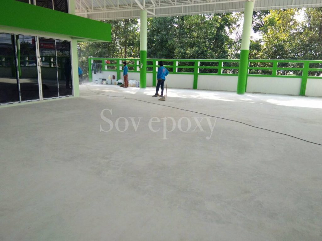 เคลือบพื้น Epoxy Self-leveling โชว์รูมรถมือสองหาดใหญ่ 8