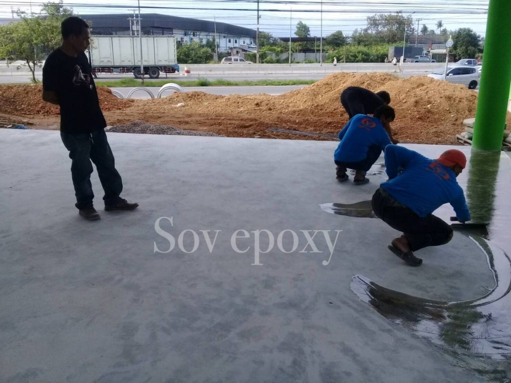 เคลือบพื้น Epoxy Self-leveling โชว์รูมรถมือสองหาดใหญ่ 6