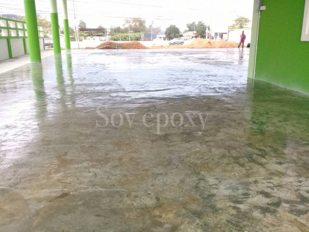 เคลือบพื้น Epoxy Self-leveling โชว์รูมรถมือสองหาดใหญ่ 5