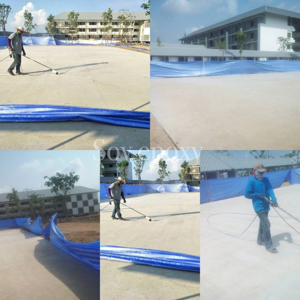 เคลือบพื้น Epoxy โรงเรียนราชินี แห่งที่ 3 จ.ฉะเชิงเทรา 6