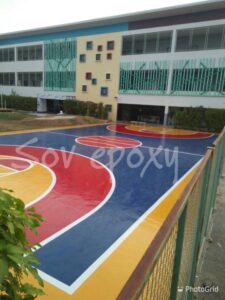 พื้นสนามกีฬา, พื้นอีพ็อกซี่, พื้นสนามบาส