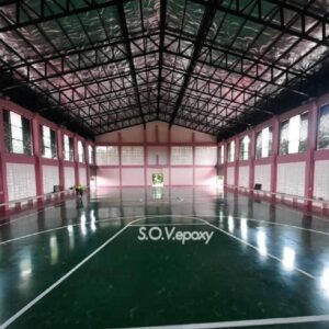 พื้นสนามกีฬา พื้น Epoxy Coating-โรงเรียนมาตราฐานสากล (3)