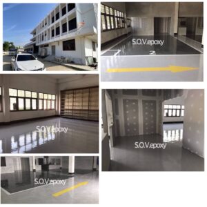 พื้นepoxy coating โชว์รูม GWM ช.เอราวัณ ราชบุรี