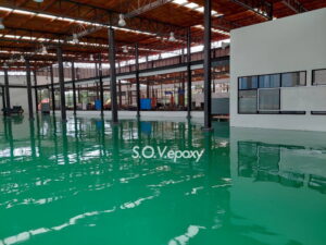 Sov Epoxy ทำพื้นอีพ็อกซี่ พื้นพียู พื้นโรงงาน พื้นสนามกีฬา CH 7