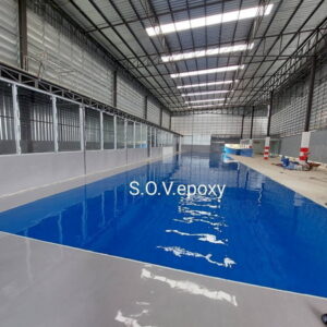 เคลือบพื้น epoxy โชว์รูมรถ หนา 2 มิล