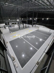 Sov Epoxy ทำพื้นอีพ็อกซี่ พื้นพียู พื้นโรงงาน พื้นสนามกีฬา 10