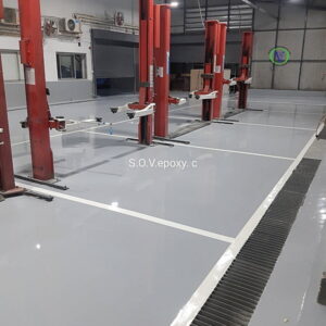 พื้น Epoxy ศูนย์บริการรถยนต์-06