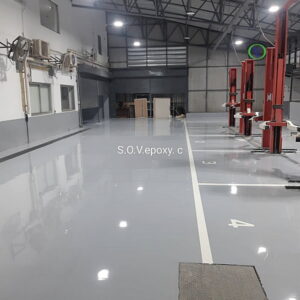 พื้น Epoxy ศูนย์บริการรถยนต์-08
