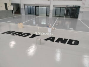 เคลือบพื้น Epoxy Coating อู่รถ