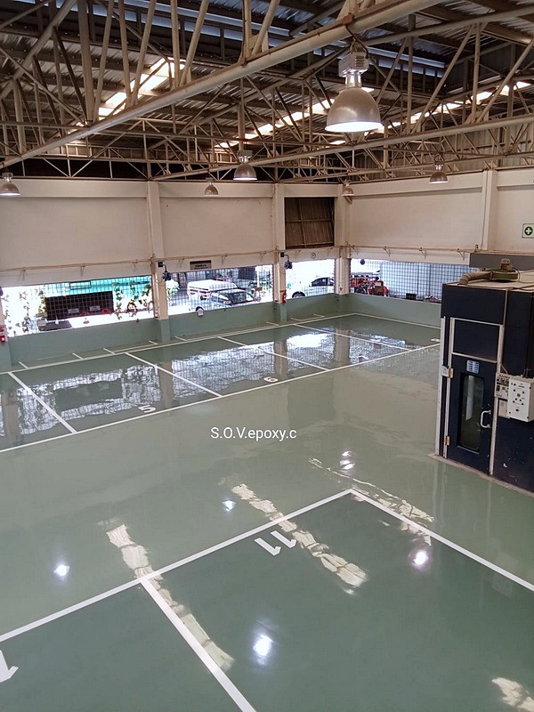 เคลือบพื้น Epoxy โชว์รูมรถโตโยต้า