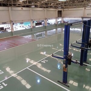 เคลือบพื้น Epoxy โชว์รูมรถโตโยต้า