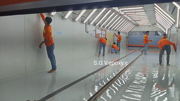 พื้น Epoxy Self-leveling โรงงาน