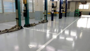 พื้น Epoxy โชว์รูมรถ OMODA