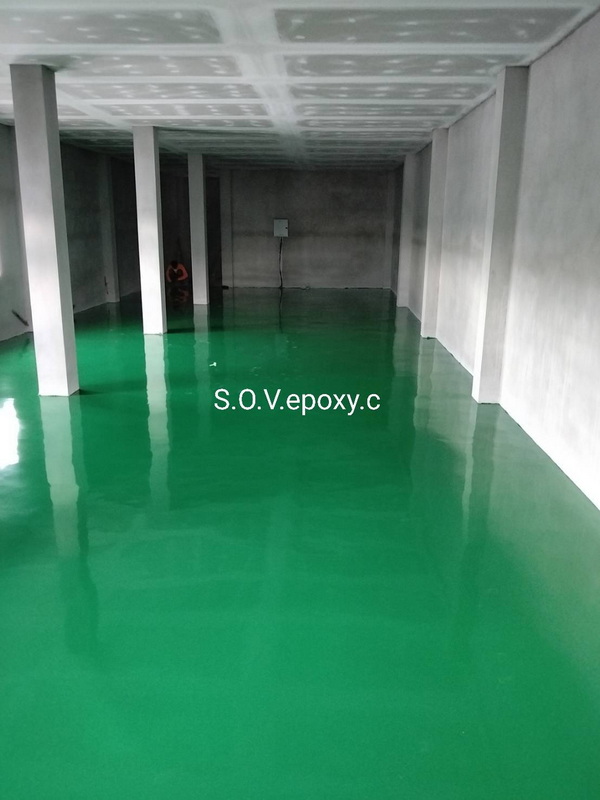 พื้น Epoxy โรงงานเครื่องสำอางค์ ชลบุรี