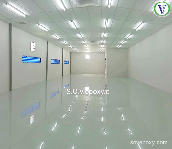 Sov Epoxy ทำพื้นอีพ็อกซี่ พื้นพียู พื้นโรงงาน พื้นสนามกีฬา 10