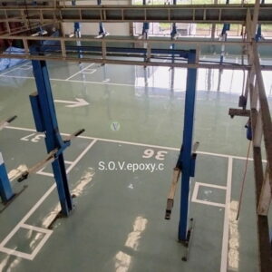 พื้น Epoxy พื้นที่บริการรถยนต์_7