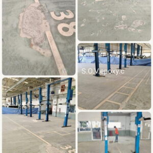 พื้น Epoxy พื้นที่บริการรถยนต์_1