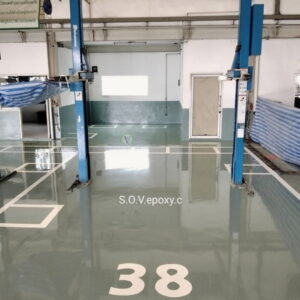 พื้น Epoxy พื้นที่บริการรถยนต์_3
