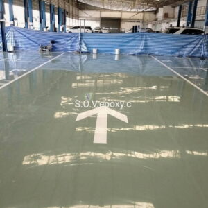 พื้น Epoxy พื้นที่บริการรถยนต์_6