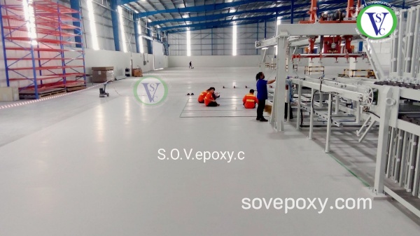 Sov Epoxy ทำพื้นอีพ็อกซี่ พื้นพียู พื้นโรงงาน พื้นสนามกีฬา 10
