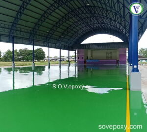 พื้นอาคารโดมอเนกประสงค์โรงเรียน