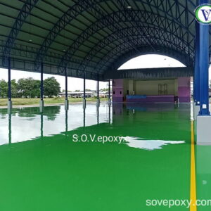 พื้นอาคารโดมอเนกประสงค์โรงเรียน