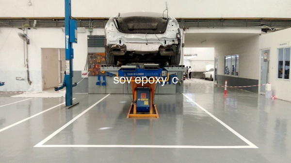 พื้น Epoxy Coating โชว์รูมรถ BMW