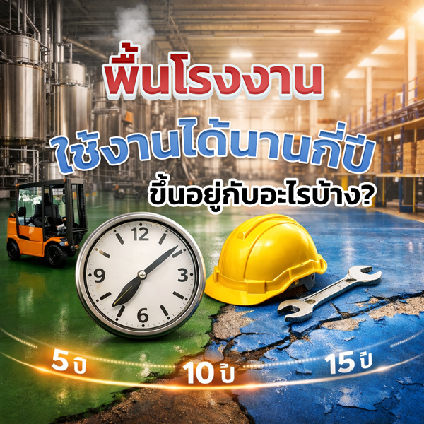 อายุการใช้งานพื้นโรงงาน Epoxy และ PU ใช้ได้กี่ปี ขึ้นอยู่กับอะไรบ้าง 1