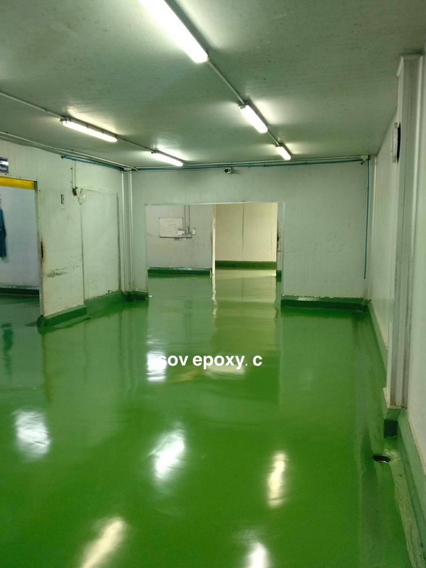 พื้นโรงงานผลิตอาหาร แบบเงา