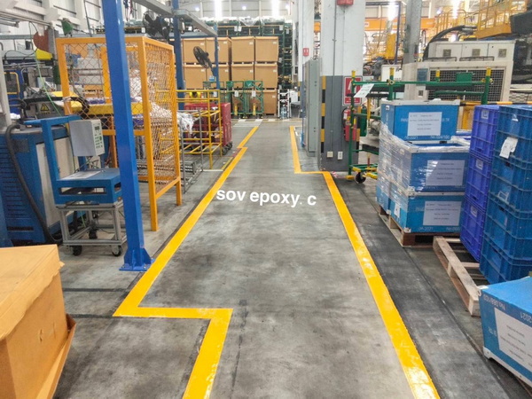 ตีเส้นจราจร ด้วย Epoxy