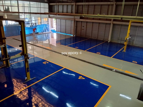 เคลือบพื้น Epoxy โชว์รูมรถยนต์ฟอร์ด