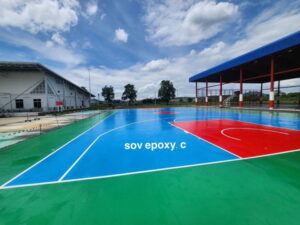 พื้น PU coating สนามกีฬา จ.สระบุรี