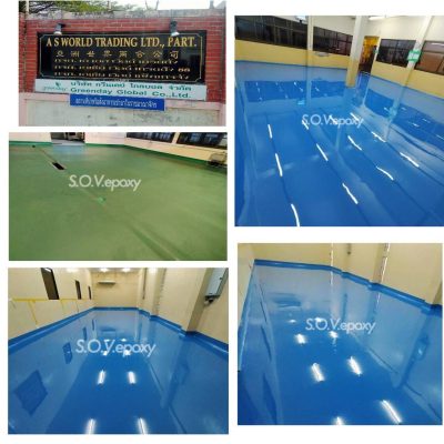 ปรับปรุงพื้นโรงงาน เคลือบพื้น Epoxy, พื้น PU-MF หนา 3 มิล