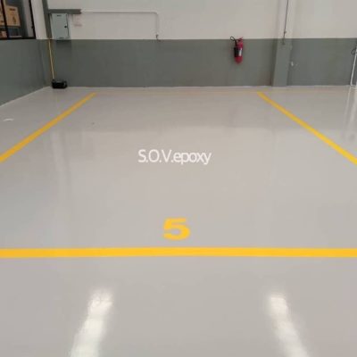พื้น Epoxy Coating โชว์รูม MG นครพนม