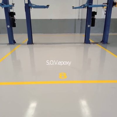 พื้น Epoxy Coating โชว์รูม MG นครพนม