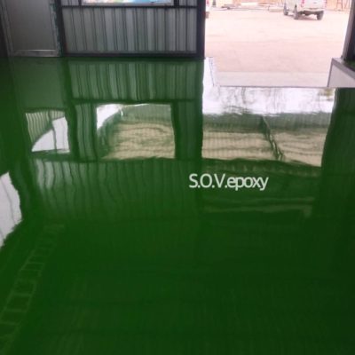 พื้น Epoxy-พื้นโรงงาน-พื้นสีเขียว (2)