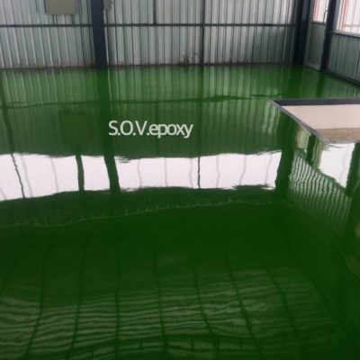 พื้น Epoxy-พื้นโรงงาน-พื้นสีเขียว (7)