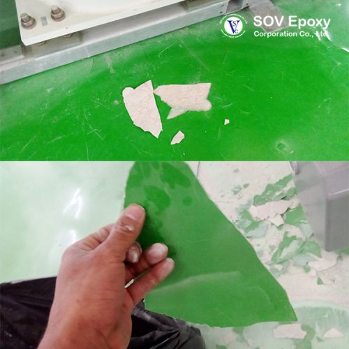 ภาพจริง : พื้น Epoxy หลุดล่อน
